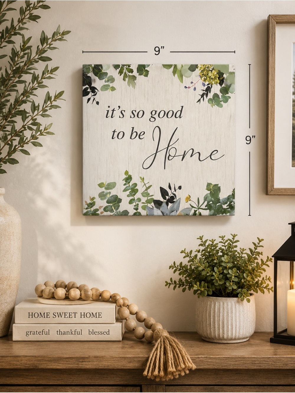 Wall art: it's so good to be home size 9” x 9” brand new